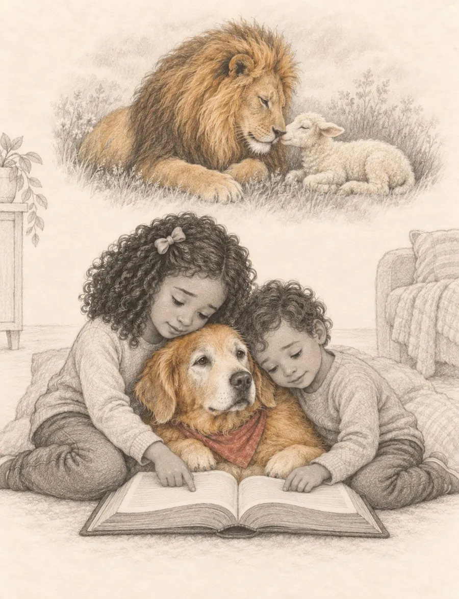 Pencil illustration from the book
